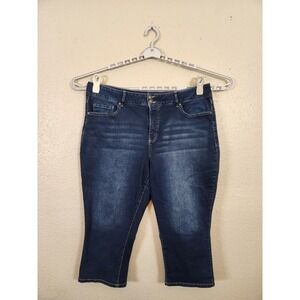 Royalty‎ For Me Slim Stretch Crop Denim Capri Jeans Dark Wash 18W